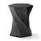 Glitzhome® 17.75" Multifunctional Twist-Style Faux Terrazzo Garden Stool